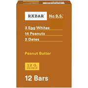 RXBAR Protein Bars, 12g Protein, Gluten Free Snacks, Snack Bars, Peanut Butter, 22oz Box (12 Count)