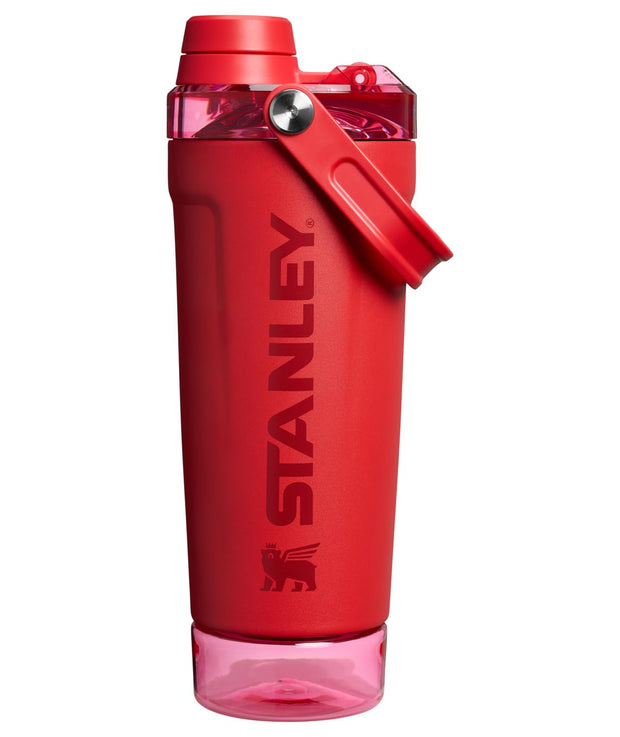 Stanley Activate Shaker Bottle 20 oz | Leakproof Insulated Stainless Steel Shaker Cup | Base Storage and Twist On Fast Flow Lid | Protein Shakes and Pre Workout Powder | BPA-Free | Toast