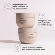 OUAI Travel Kit - Includes Travel Size Leave In Conditioner, Detox Shampoo, Fine to Medium Hair Mask, Scalp & Body Scrub (4 Count)