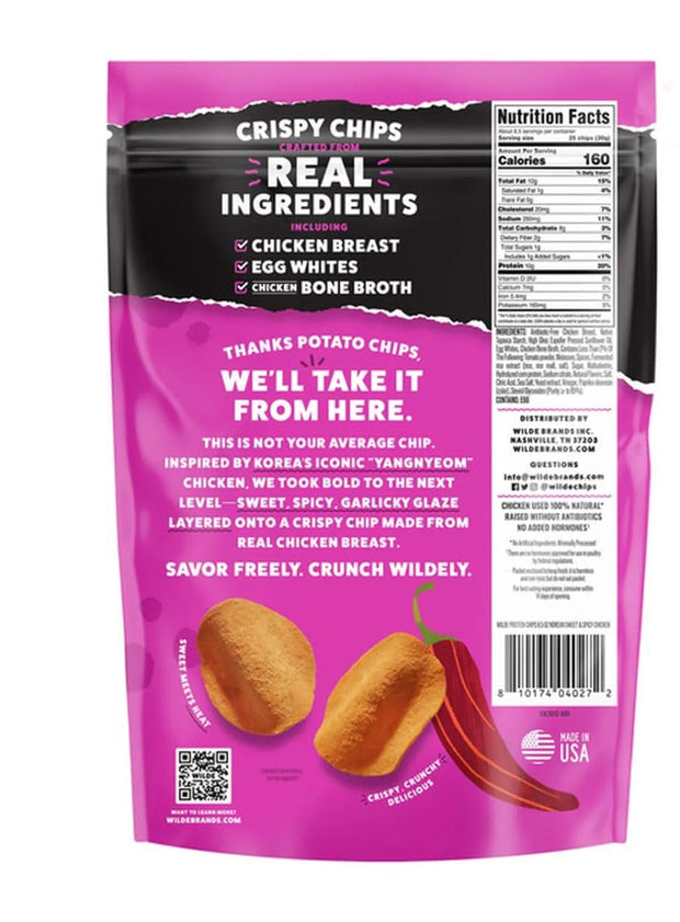 Wilde Korean Sweet & Spicy Protein Chips, 8.5 oz (I PACK)