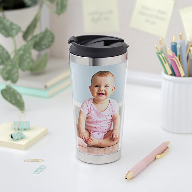Thermo-Temp Photo Stainless Steel Travel Tumbler - Create Your Own