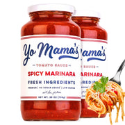 Yo Mama's Foods Keto Marinara Pasta Sauce - (3) 12.5 Ounce Jars - No Sugar Added, Low Carb, Low Sodium, Gluten Free, Paleo Friendly, and Made with Fresh, Non-GMO Tomatoes