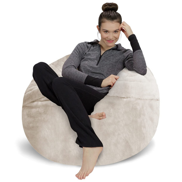 Sofa Sack Bean Bag Chair - Plush, Ultra Soft - Memory Foam Bean Bag Chair with Microsuede Cover - Stuffed Foam Filled Furniture and Accessories for Dorm Room 3 Feet - Charcoal