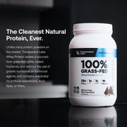 Transparent Labs Grass-Fed Whey Protein Isolate - Naturally Flavored, Gluten Free Whey Protein Powder with 28g of Protein per Serving & 9 Amino Acids - 30 Servings, Milk Chocolate