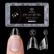 Modelones Medium Almond Nail Tips 510Pcs Clear False Acrylic Almond Press on Nails Pre-shape Full Cover Fake Extension DIY at Home 15 Sizes