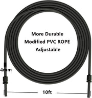 Pro Adjustable Speed Jump Rope - 10ft 4mm PVC Steel Wire with Dual Ball Bearings & 360° Spin - Metal/Rubber Ergonomic Grips for CrossFit, HIIT, Weight Loss, Home Gym Workouts for Men & Women