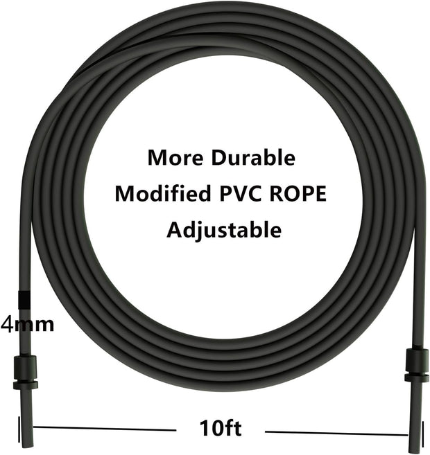 Pro Adjustable Speed Jump Rope - 10ft 4mm PVC Steel Wire with Dual Ball Bearings & 360° Spin - Metal/Rubber Ergonomic Grips for CrossFit, HIIT, Weight Loss, Home Gym Workouts for Men & Women