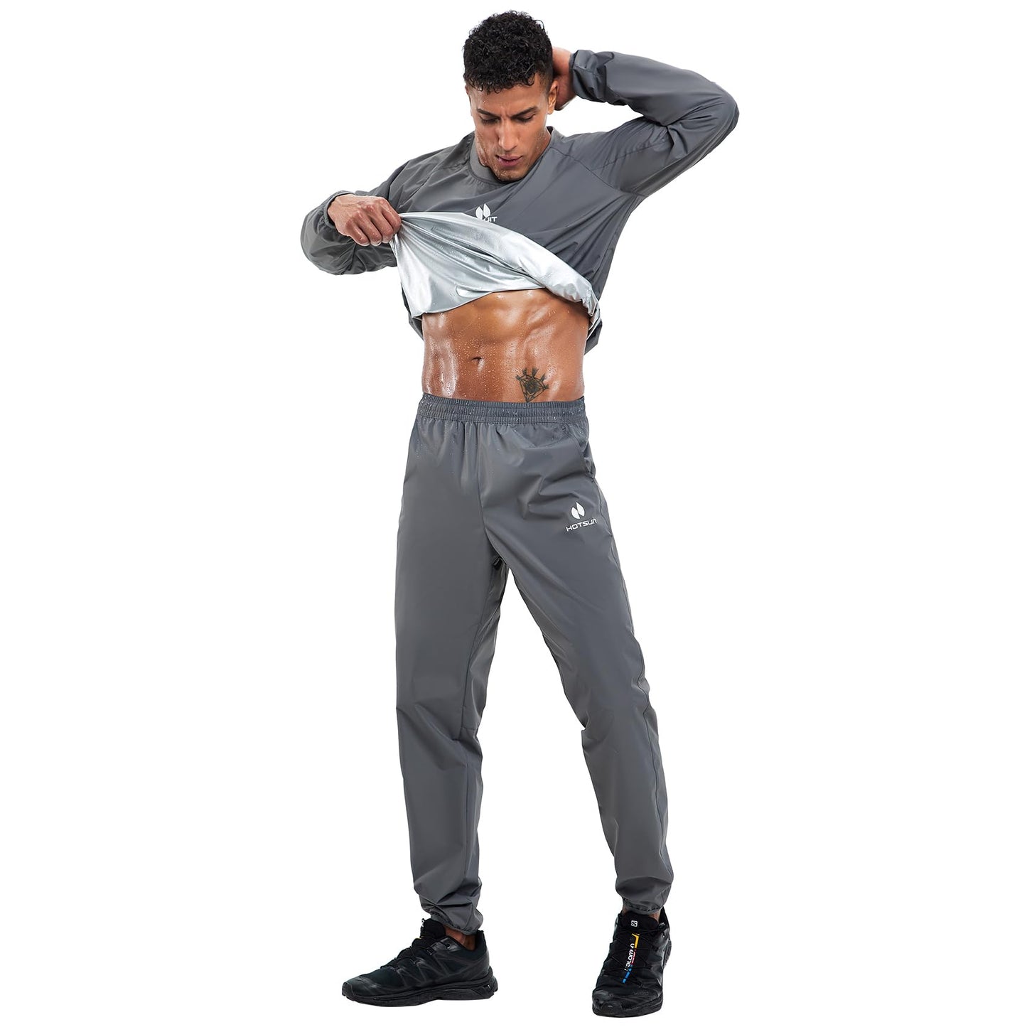 HOTSUIT Sauna Suit Men Anti Rip Sweat Suits Gym Boxing Workout Jackets
