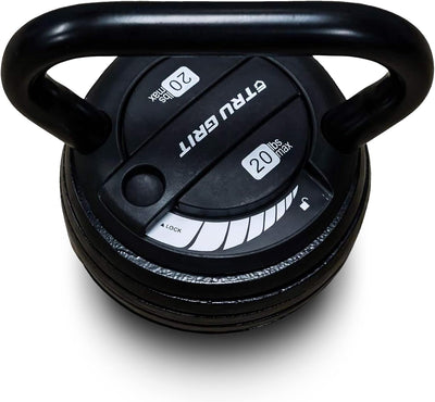 Tru Grit Fitness - Adjustable Kettlebell Weight Set - 20LB - Home Gym or Office Strength Training Equipment