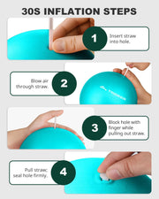 Trideer Pilates Ball 9 Inch, Small Exercise Ball with Exercise Guide for Yoga, Core Training, Physical Therapy, Balance, Stability, Stretching
