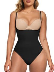 SHAPERX Open Bust Shapewear Tummy Control Bodysuits for Women Seamless Compression High Waisted Body Shaper