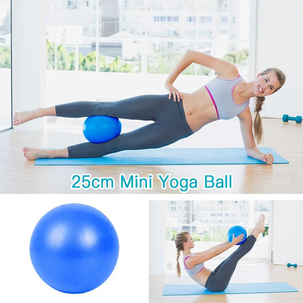 Yoga Sets for Women Pilates at Home Equipment Pilates Magic Ring Booty Bands for Working Out Glutes Yoga Ball 25cm Figure 8 Resistance Band Yoga Bands for Stretching