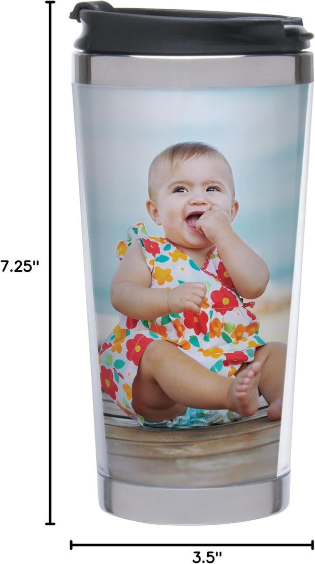 Thermo-Temp Photo Stainless Steel Travel Tumbler - Create Your Own