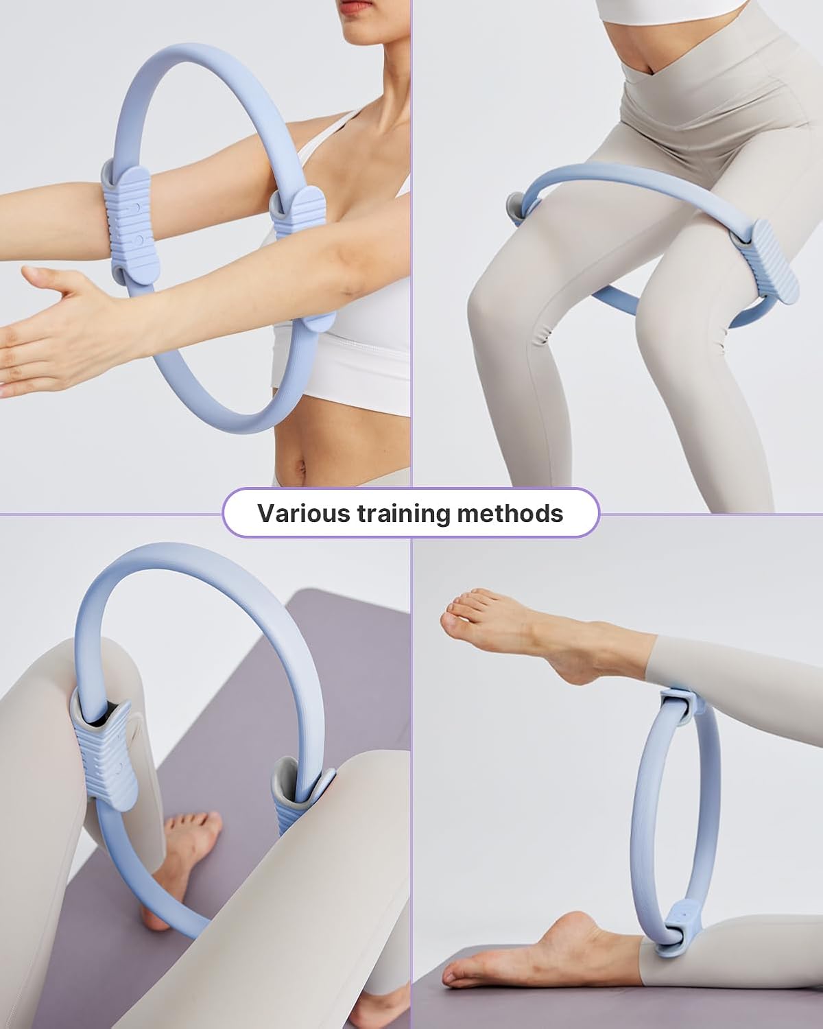 YOTTOY Pilates Ring,15 Inch Magic Circle Ring for Women Thighs,Core and Arms,Exercise Ring Pilates Equipment for Home Workout & Yoga Equipment
