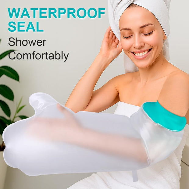 Waterproof Leg Cast Cover for Showering, Reusable Shower Sleeve for Lower Leg After Surgery, Watertight Non-Slip Adult Fracture Protector Bag, Water Proof Medical Covers for Calf/Ankle/Wound/Bandages