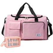 Small Gym Bag for Women, Travel Duffle Bag Carry On Weekender Bag with Shoe Compartment