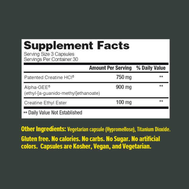 ProMera Sports Muscle Recovery, Concentrated Creatine and Alpha-GEE®, Supports Muscle Recovery, Reduces Soreness, Restores Muscle Health, 90 Capsules