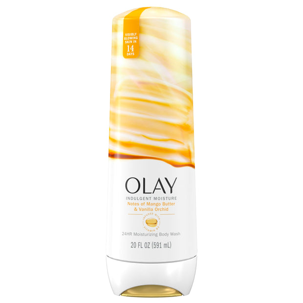 Olay Body Wash for Women, Indulgent Moisture, 24hr Moisturizing & Nourishing Formula, Infused with Vitamin B3 Complex, Luxurious Fragrances, Guava & Coconut Scent, 20 fl oz