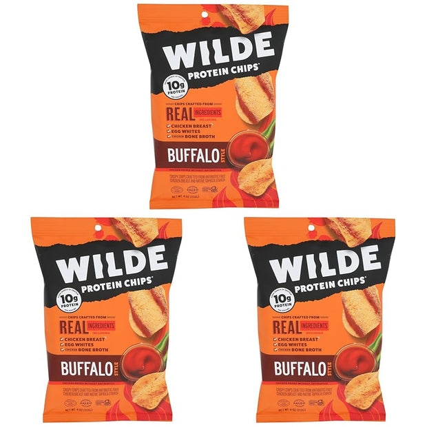 Wilde Snacks Chips Protein Buffalo 4 OZ