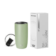 Simple Modern Travel Coffee Mug Tumbler with Flip Lid | Reusable Insulated Stainless Steel Cold Brew Iced Coffee Cup Thermos | Gifts for Women Men Him Her | Voyager Collection | 12oz | Almond Birch