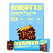 Misfits Vegan Protein Bars - Updated Gluten Free Recipe | Plant Based, Low Sugar & Carb, High Fiber Snacks | Variety Pack of 12 (4 Flavors)