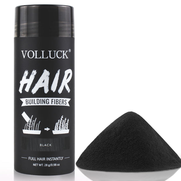 VOLLUCK Hair Fibers for Thinning Hair, Instant Coverage Hair Building Fibers for Women and men, Natural Hair Powder for Conceal Hair Loss 28 g (Dark Brown)