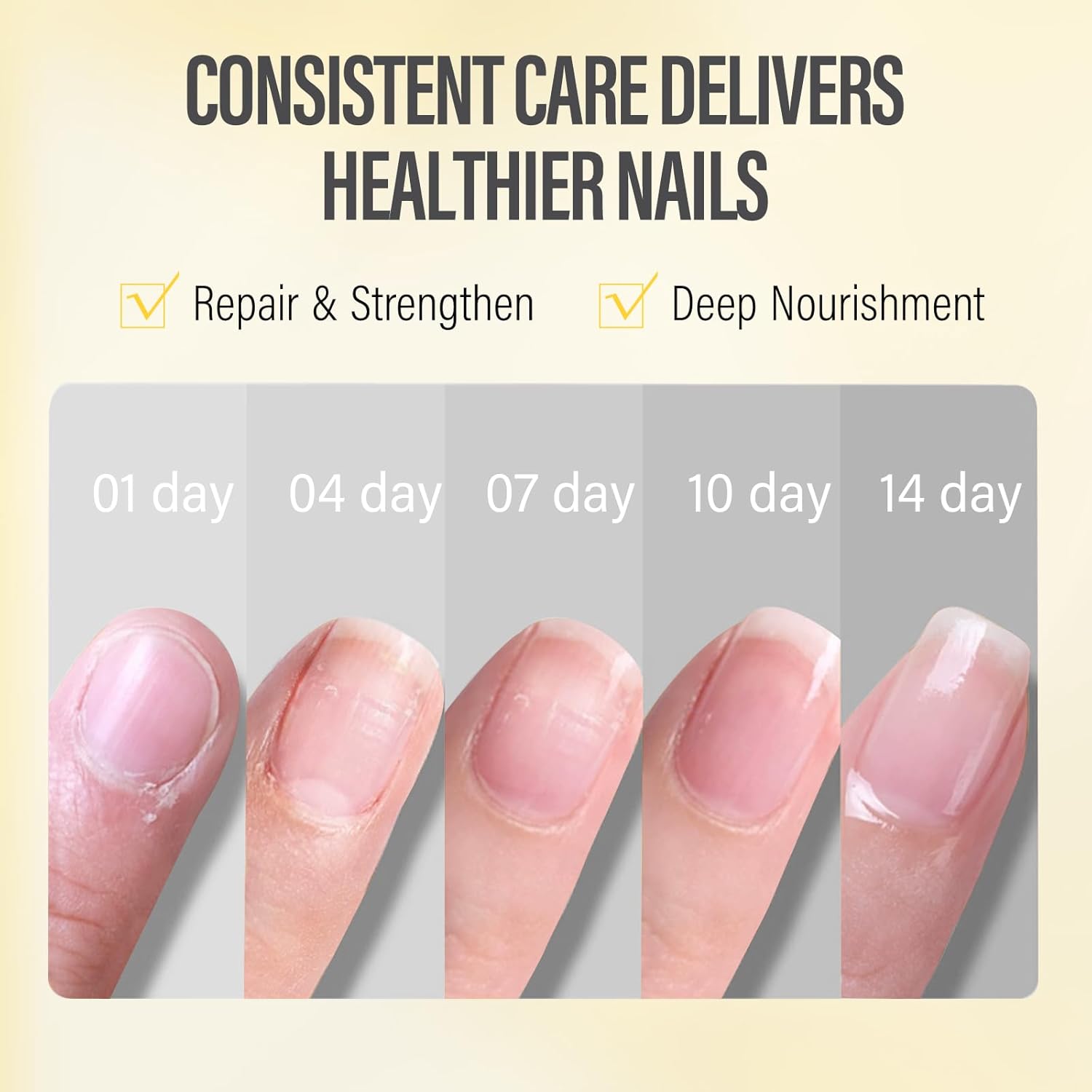 CHUCHU Nail Growth and Strengthener Oil for Cuticle - Pineapple Scent Cuticle Oil Repair Moisturizing Treatment - Natural Jojoba Vitamin B & E Nail Oil for Dry Cracked Nails