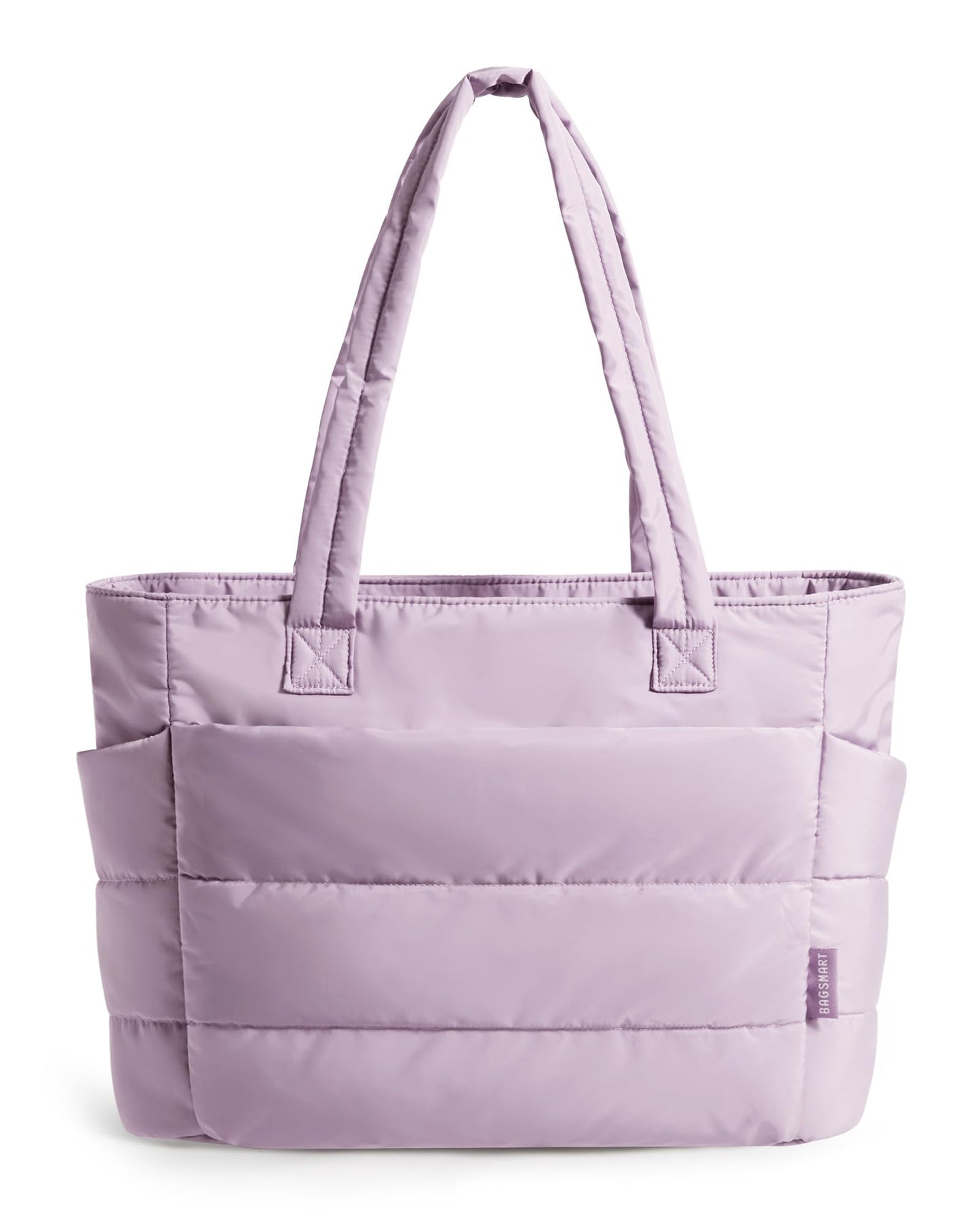 BAGSMART Tote Bag for Women, Lightweight Puffy Tote Bag with Compartments Quilted Shoulder Bag Handbag for Travel, Work, Gym