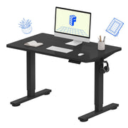 FLEXISPOT EN1 Whole-Piece Standing Desk, 48 x 24 Inches Height Adjustable Desk Stand up Desk Home Office Table for Computer Laptop (White Frame + Maple Desktop)
