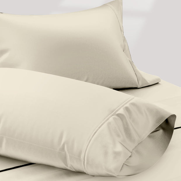 TEXAS LINEN CO. 100% Egyptian Cotton Sheets King Size Set - 1200 Thread Count Egyptian Cotton Luxury Sheets King Size, 17" Deep Pocket, Soft, Cooling Sateen Weave Hotel Quality Bedding Set - White