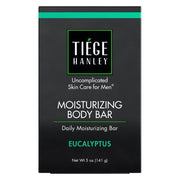 Tiege Hanley Daily Cleansing and Moisturizing Bar Soap for Men (MOISTURIZING BODY BAR) | COCONUT OIL & EUCALYPTUS to MOISTURIZE Skin | Subtle Scent | Made in the USA | 5 Ounce Bar