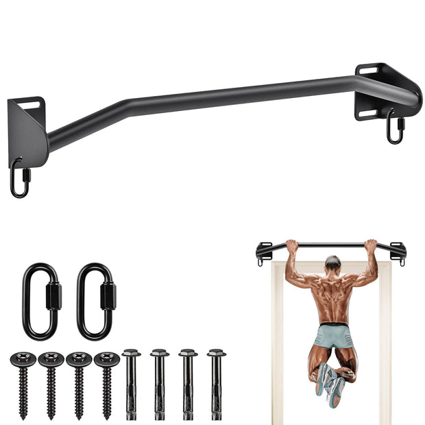 SELEWARE Heavy Duty Welded Pull Up Bar, Versatile Doorway Wall Mount, Joist Mounted, and Ceiling Mounted Chin Up Bars, Thick Metal Sturdy Construction for Full Body Workouts Support 500 lbs