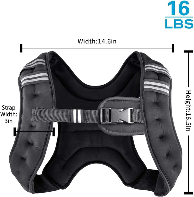 Weighted Vest Weight Vest for Men Women Kids Weights Included, Body Weight Vests Adjustable for Running, Training Workout, Jogging, Walking
