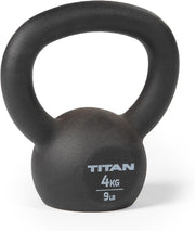 Titan Fitness Cast Iron Kettlebell, Single Piece Casting, KG and LB Markings, Full Body Workout