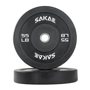 SAKAE Olympic Rubber Bumper Plates, 2-Inch Weight Plate Set with Steel Hub, Ideal for Weightlifting, CrossFit, Strength Training & Home Gym Workout, Available in Single, Pair & Sets, Multiple Sizes