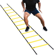 Ohuhu Agility Ladder Speed Training Set 12 Rung 20ft Exercise Ladders with Ground Stakes for Soccer Football Boxing Footwork Sports Fitness Training Ladder with Carry Bag