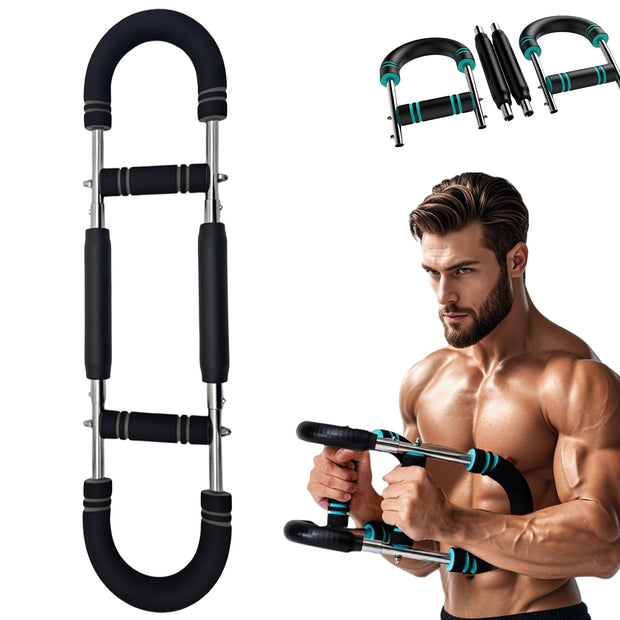 Vedaeyer Twister Arm Trainer, 40-100lb Arm Trainer for Men - Chest/Shoulder/Triceps Workout Equipment, Portable Spring Resistance Home Fitness Equipment, 3-Level Adjustable Design