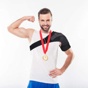 Shoulder Brace for Men and Women Rotator Cuff - for Bursitis, Dislocated AC Joint, Labrum Tear, Tendonitis,Neoprene Compression Support Sleeve (Black L-XL)