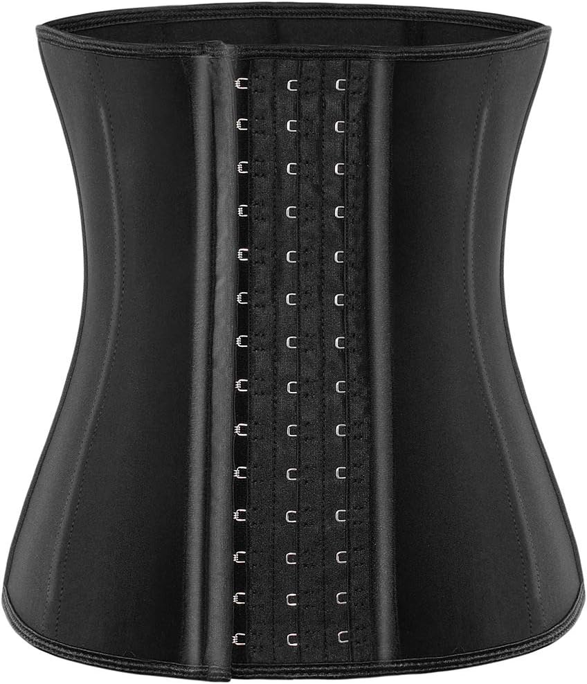 ECOWALSON Waist Trainer for Women Corset Cincher Body Shaper Girdle Trimmer with Steel Bones Extender