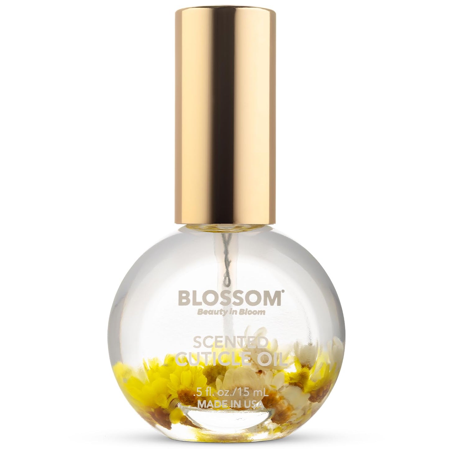 Blossom Cuticle Oil for Nails, Hydrating, Moisturizing, Scented Nail Oil Cuticle Care, Infused with Real Flowers, Made in USA, 0.5 fl. oz, Rose