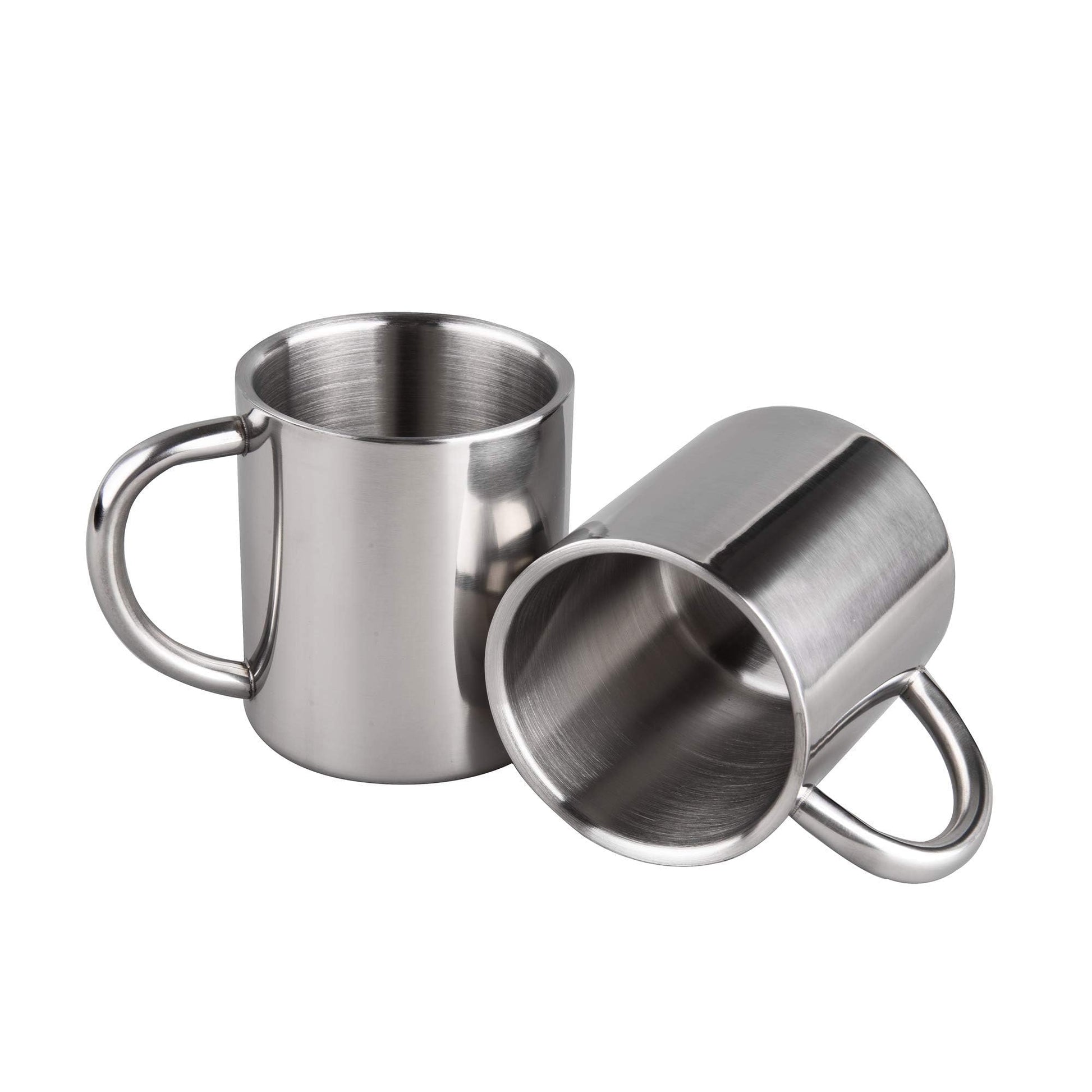 IMEEA Coffee Mugs Unbreakable Double Walled Stainless Steel Mug with Handle 13.5oz/400ml Camping Coffee Mugs, Set of 2