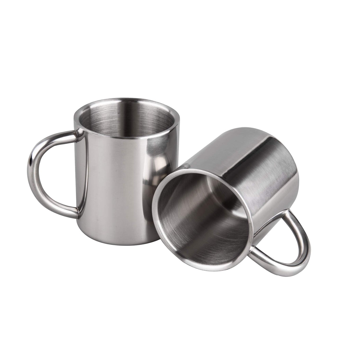 IMEEA Coffee Mugs Unbreakable Double Walled Stainless Steel Mug with Handle 13.5oz/400ml Camping Coffee Mugs, Set of 2