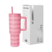 Simple Modern 40 oz Trek Tumbler with Handle and Straw Lid | Cup Holder Friendly Insulated Stainless Steel Travel Mug | Blue Dune