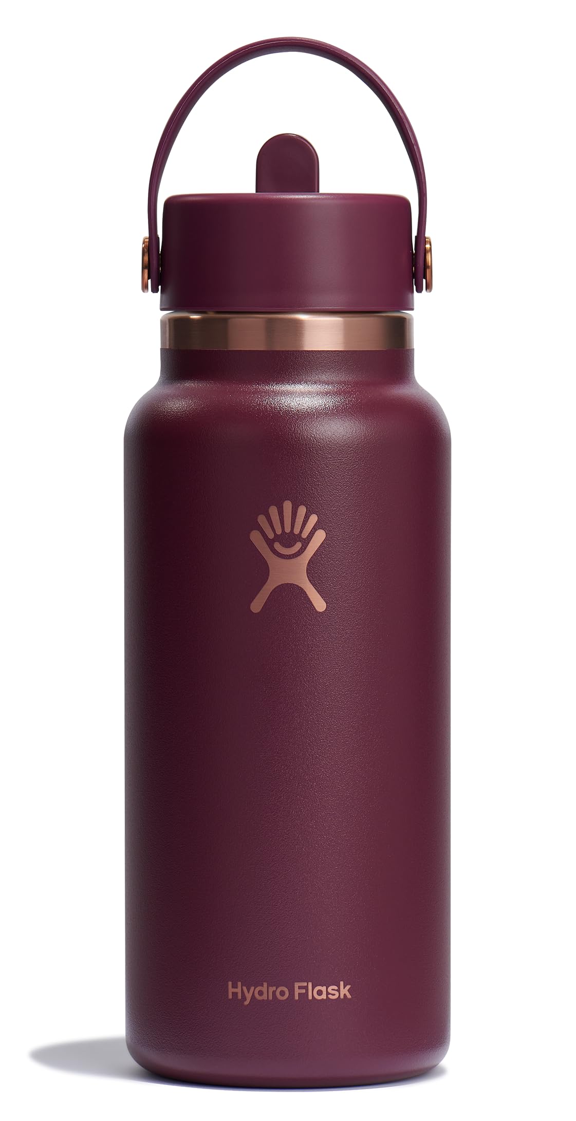 Hydro Flask 32 Oz Wide Flex Straw Cap Bottle - Insulated Stainless Steel - Wide Straw Lid, Non Spill, Leakproof in Jelly Pink