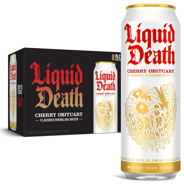 Liquid Death, Soda-Flavored Sparkling Water Variety Pack, 12-Pack (12oz Cans), Low Calorie & No Artificial Sweeteners, 4 Flavors: Severed Lime, Doctor Death, Killer Cola, and Rootbeer Wrath