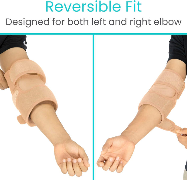 Vive Elbow Brace - Tennis Compression Sleeve - Wrap for Golfers, Bursitis, Left or Right Arm - Tendonitis Support Strap for Golf, Men and Women - Epicondylitis and Sports Recovery