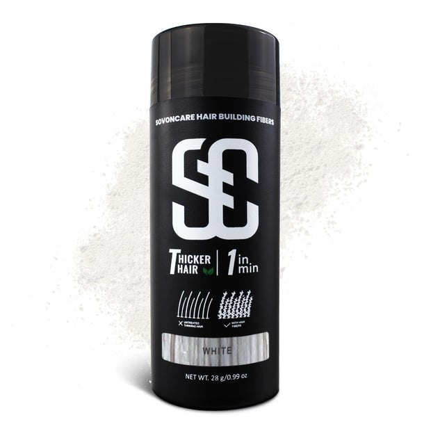 SOVONCARE Hair Fibers for Thinning Hair Dark Brown, Hair Building Fibers for Bald Spots Undetectable & Natural, Conceals Hair Loss, Fill In Fine Hair Powder Hair Thicker Instantly for Women & Men 28g