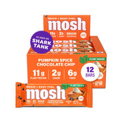 MOSH Variety Pack Vegan Protein Bars, Plant Based, Keto, Gluten Free, Brain Healthy Snack with Cognizin, Ashwagandha and Lion's Mane, 15 Count