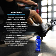 Koia Elite Plant Based Protein Shake, Vanilla, 32g Protein, 4g Sugar, 6g Prebiotic Fiber, Pre & Post Workout Nutritional Drink, No Seed Oils, Dairy-Free, Gluten-Free, Non-GMO, 12 Fl Oz (Pack of 12)