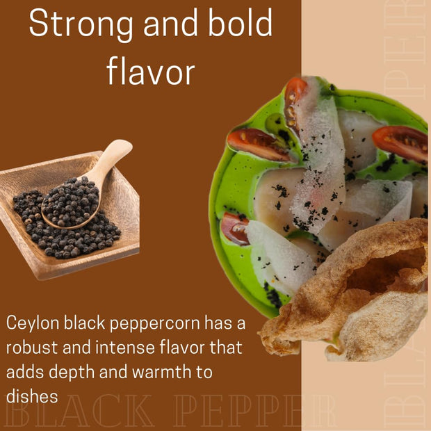 Tropical Goodness Organic Black Peppercorns Whole 16 oz/1lb, For grinder refill, Authentic Tropical Flavour, USDA & Kosher Certified, Non-GMO, Gluten-Free